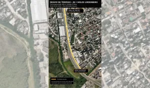 Trânsito na Carlos Lindenberg tem novo desvio para obras do Expresso GV